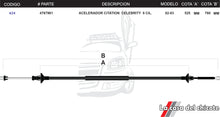 Cargar imagen en el visor de la galería, Chicote de Acelerador Citation Celebrity 8cil. Modelo.82-83