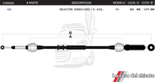 Cargar imagen en el visor de la galería, Chicote Selector De Velocidades Honda Civic 1.7L 4cil. Modelo.2001-