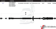 Cargar imagen en el visor de la galería, Chicote Selector de Velocidades T/A Ranger Explorer 4.0L Modelo.95-97