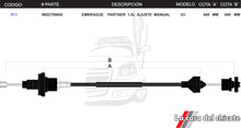 Cargar imagen en el visor de la galería, Chicote de Clutch (Embrague) Parnert 1.6L Ajuste Manual Modelo.2003-