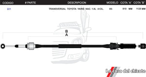 Juego Selector De Velocidades Toyota Yaris Nac. 1.8L Modelo.2005-