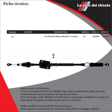 Cargar imagen en el visor de la galería, Chicote Selector de Velocidades T/A Toyota Corolla 1.8L 16Valv. Modelo.2002-
