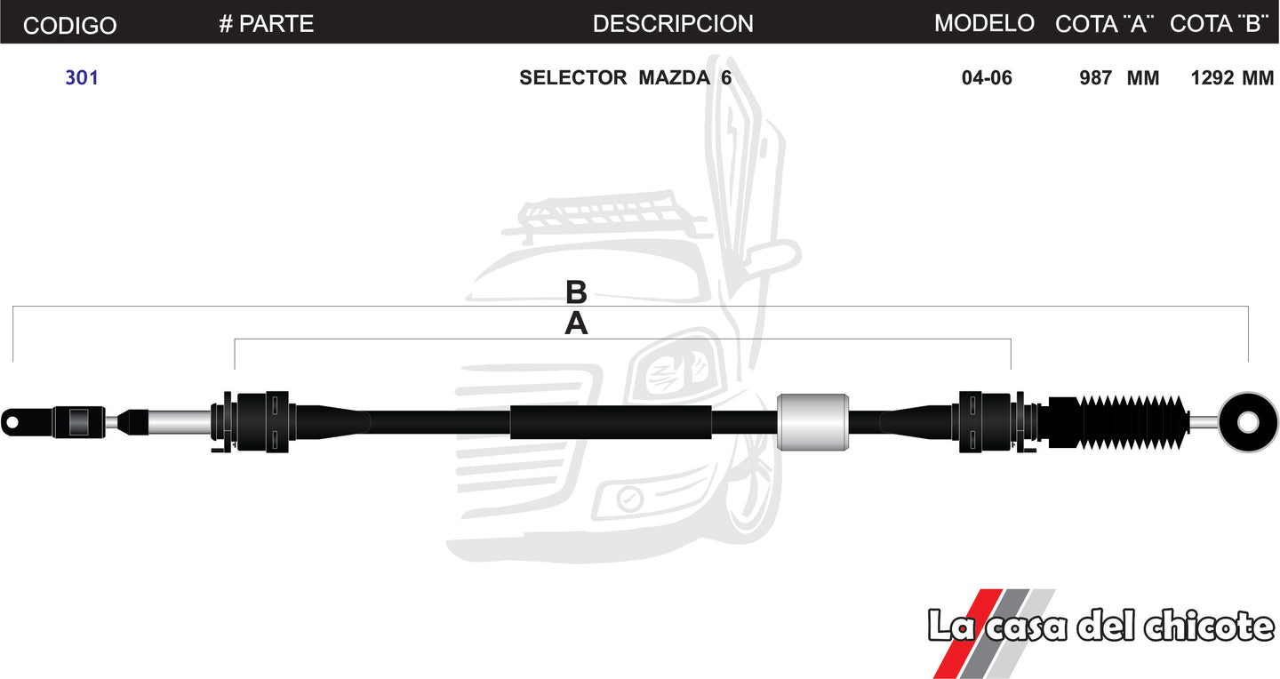 Juego Selector De Velocidades Mazda 6 Mod.04-06