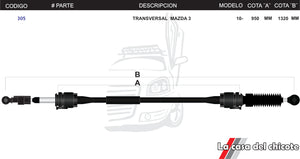 Chicote Transversal Mazda 3 Modelo.2010-