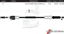 Cargar imagen en el visor de la galería, Chicote Selector De Velocidades Mazda CX7 Mod.07-08
