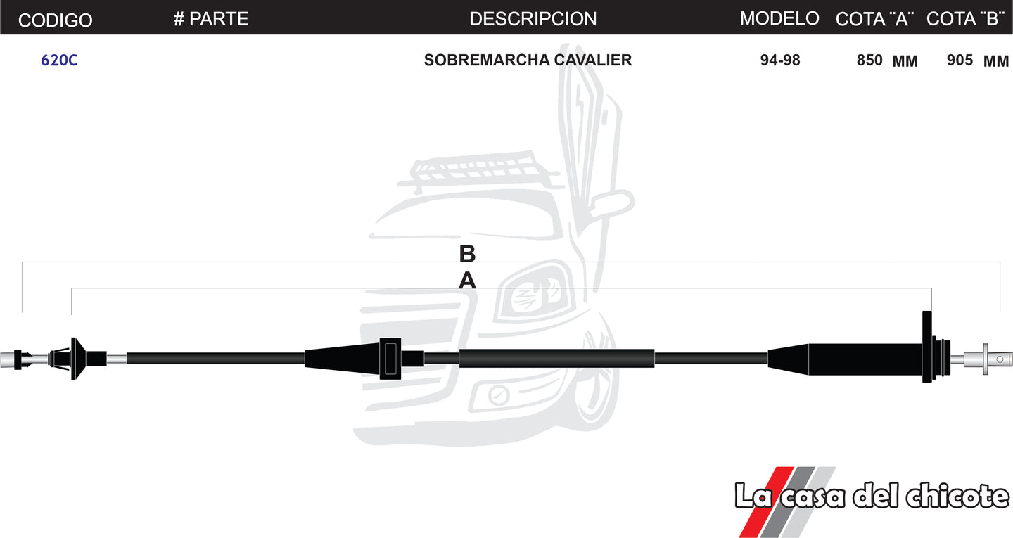 Chicote Sobremarcha Cavalier Modelo 94-98