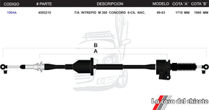 Chicote Selector de Velocidades T/A Intrepid M300 6cil. Nacional Modelo.99-03