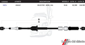 Chicote Selector de Velocidades Neon USA Modelo.95-00