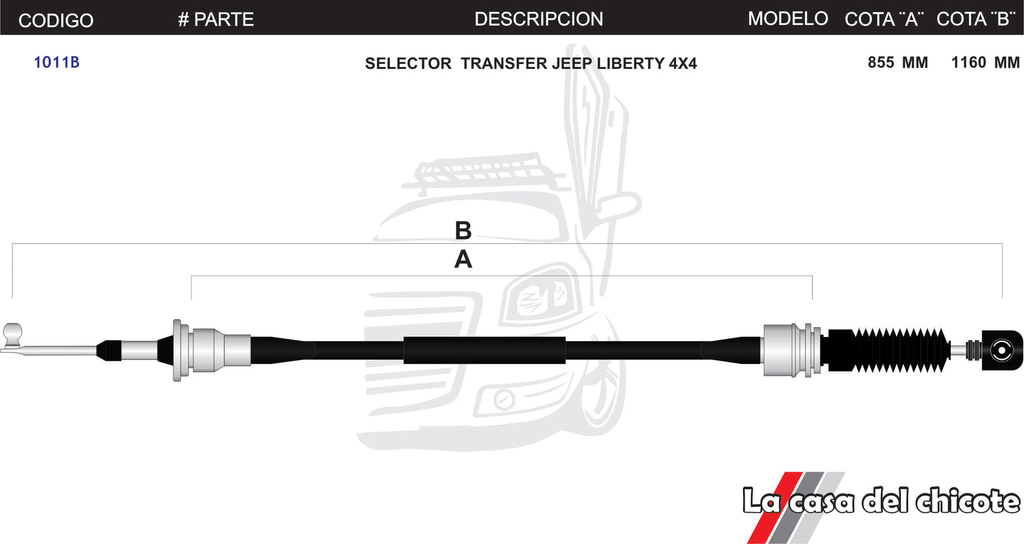 Chicote Selector de Velocidades Jeep Liberty 4x4