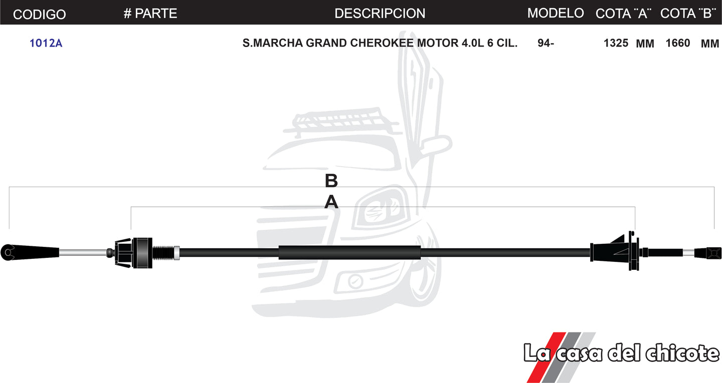 Chicote de Sobre Marcha Grand Cherokee 4.0L 6cil. Modelo.1994 -