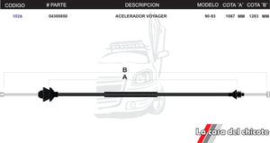 Chicote de Acelerador Voyager Modelo.90-93