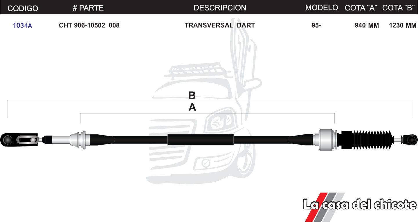 Chicote Transversal Dart Modelo.95-