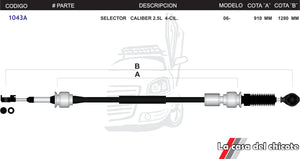 Chicote Selector de Velocidades Cavalier 2.5L 4cil. Modelo.06-