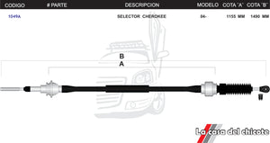 Chicote Selector de Velocidades Cherokee Modelo.04-