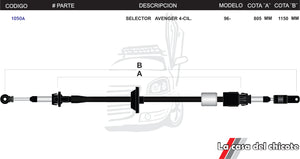 Chicote Selector de Velocidades Avenger 4cil. Modelo.96-