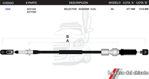 Chicote Selector de Velocidades Shadow 4cil. Modelo.90-