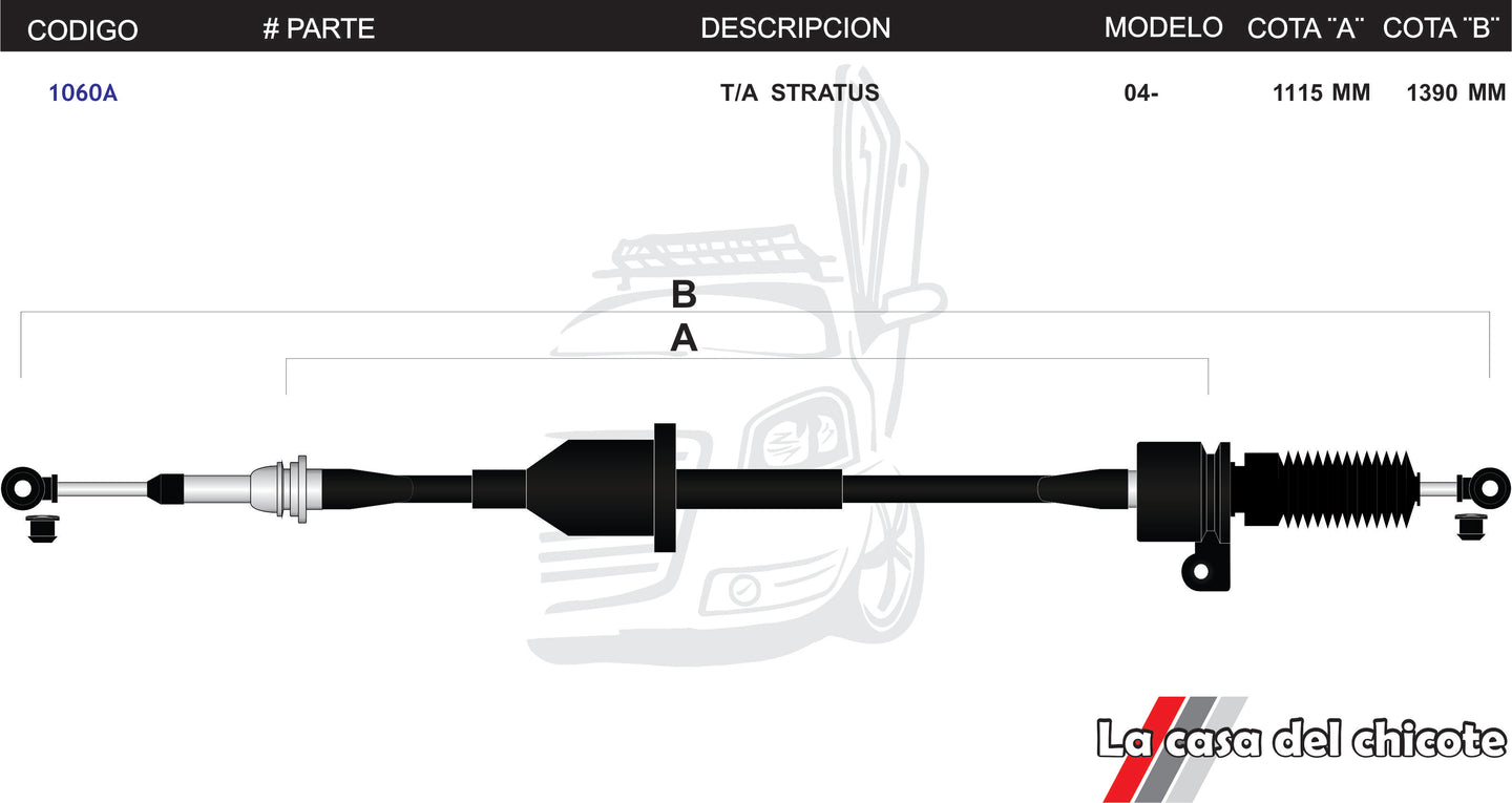 Chicote Selector de Velocidades T/A Stratus Modelo.2004-