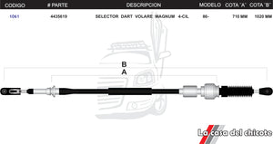 Chicote Selector de Velocidades Dart Volare Magnum 4cil. Modelo.86-