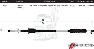 Chicote Selector de Velocidades T/A Spirit Shadow New Yorker Modelo.92-94