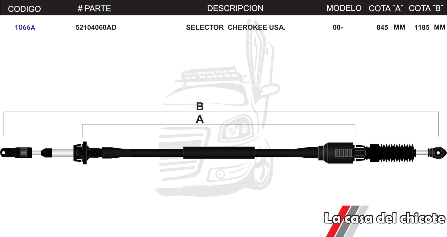 Chicote Selector de Velocidades Cherokee USA Modelo.2000-