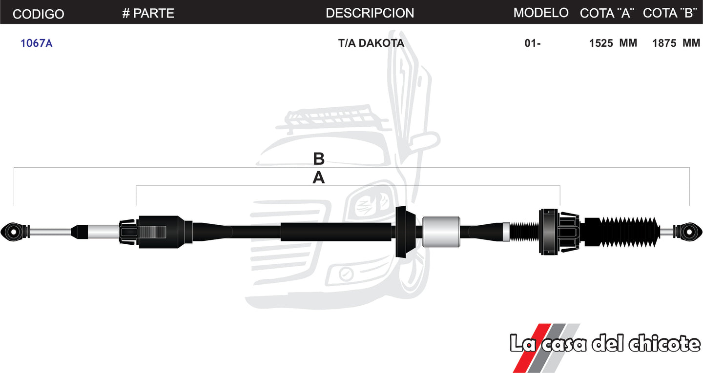 Chicote Selector de Velocidades T/A Dakota Modelo.2001-