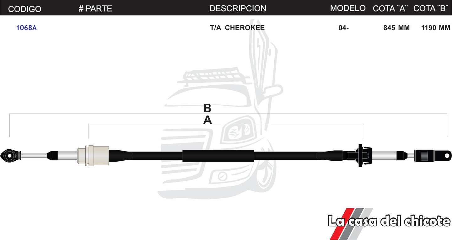 Chicote Selector de Velocidades T/A Cherokee Modelo.2004-