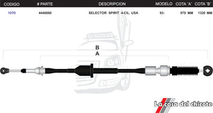 Chicote Selector De Velocidades Spirit 4cil. USA Modelo.93-