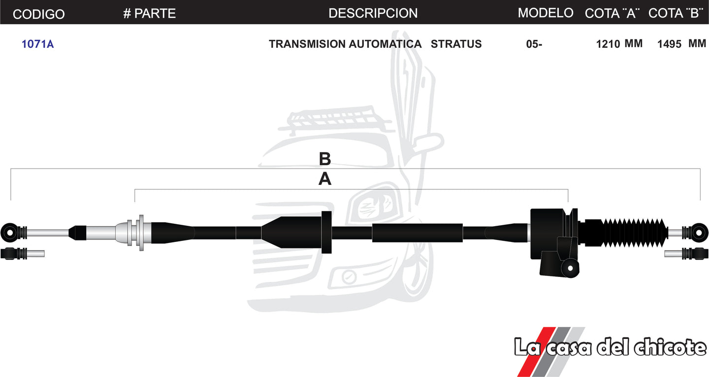 Chicote Selector de Velocidades T/A Stratus Modelo.2005-