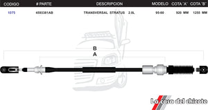 Chicote Transversal Stratus 2.0L Modelo.95-00