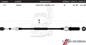 Chicote Selector de Velocidades Shadow 4cil. Modelo.90-