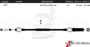 Chicote Selector de Velocidades Scol USA Modelo.88-