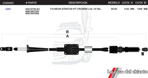 Chicote Selector de Velocidades T/A Neon Stratus Pt Cruiser 2.4L Modelo.00-04