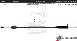 Chicote de Sobre Marcha Camaro W/THM 700 R4 V8 5.0L Modelo.88-90