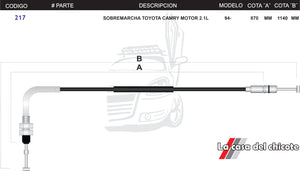 Chicote de Sobre Marcha Toyota Camry 2.1L Modelo.1994-