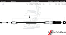 Cargar imagen en el visor de la galería, Chicote Selector de Velocidades T/A Toyota Corolla 1.8L Modelo.99-
