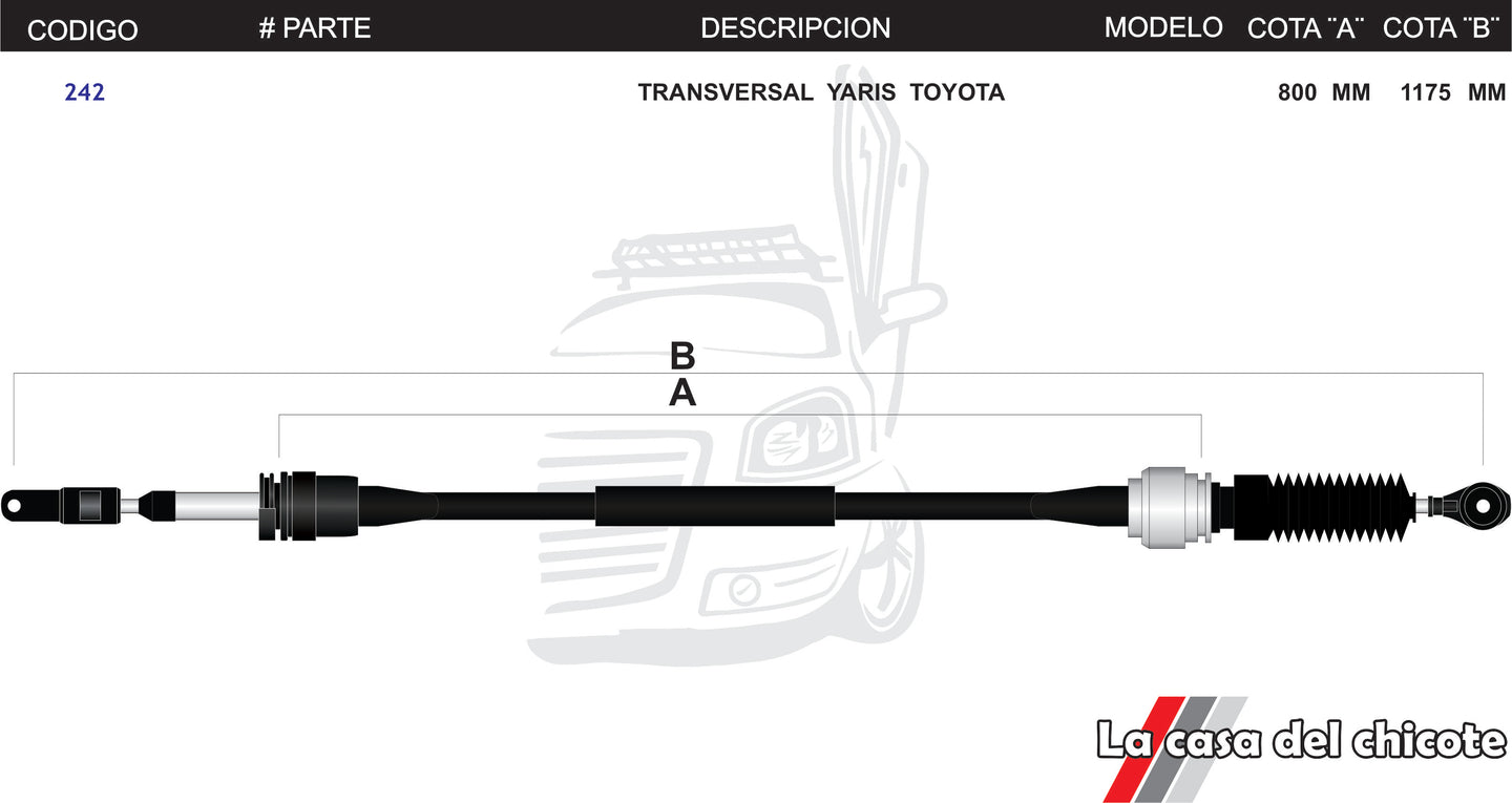 Chicote Transversal Yaris Toyota