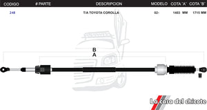 Chicote Selector de Velocidades T/A Toyota Corolla Modelo.2002-