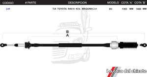 Chicote Selector de Velocidades T/A Toyota Rav-4 2.4L Modelo.2005-