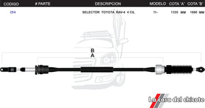 Chicote Selector de Velocidades Toyota Rav-4 4cil Modelo.2011-