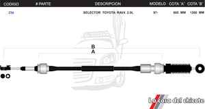 Chicote Selector de Velocidades Toyota Rav4 2.0L Modelo.97-