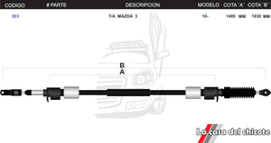 Chicote Selector de Velocidades T/A Mazda 3 Modelo.2010-