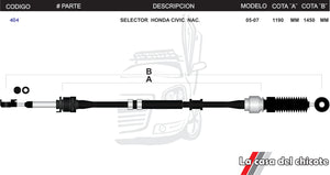 Chicote Selector de Velocidades Honda Civic Nacional Modelo-05-07