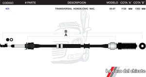 Chicote Transversal Honda Civic Nacional Modelo.