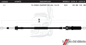 Chicote Selector de Velocidades T/A Honda Passport 4x4 U.S.A Modelo.99-01