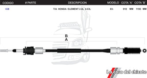 Chicote Selector de Velocidades T/a Honda Element 2.4L 4-cil. Modelo.2003-