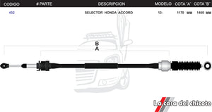 Chicote Selector de Velocidades Honda Accord Modelo.2013-