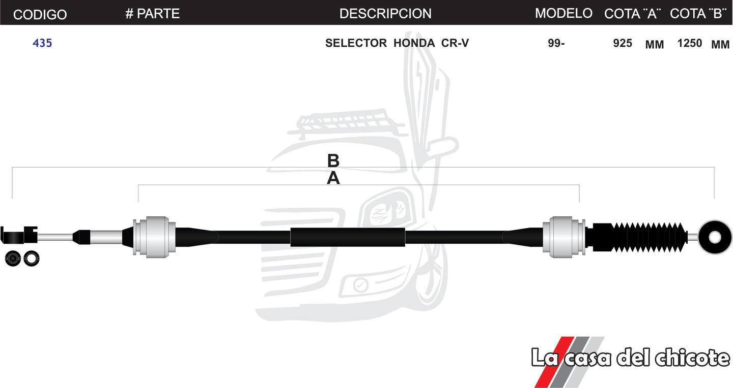 Chicote Selector de Velocidades Honda Cr-v Modelo.99-