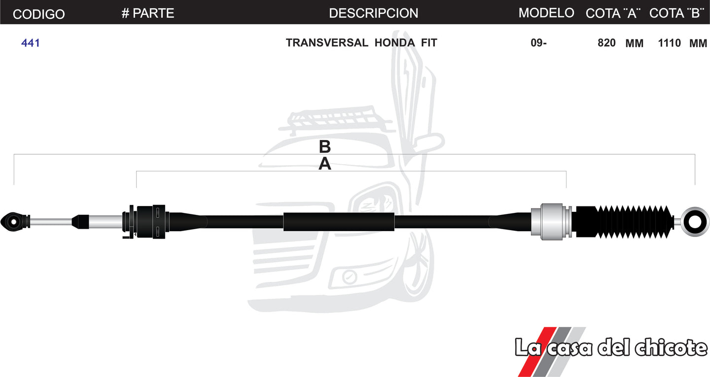 Chicote Transversal Honda Fit Modelo.2009 -