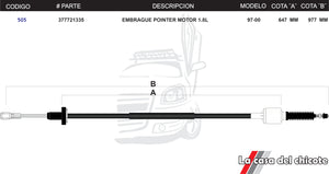 Chicote de Clutch (Embrague) Pointer 1.8L Modelo.97-00