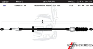 Chicote Transversal Passat 2.0L Mod.92-00